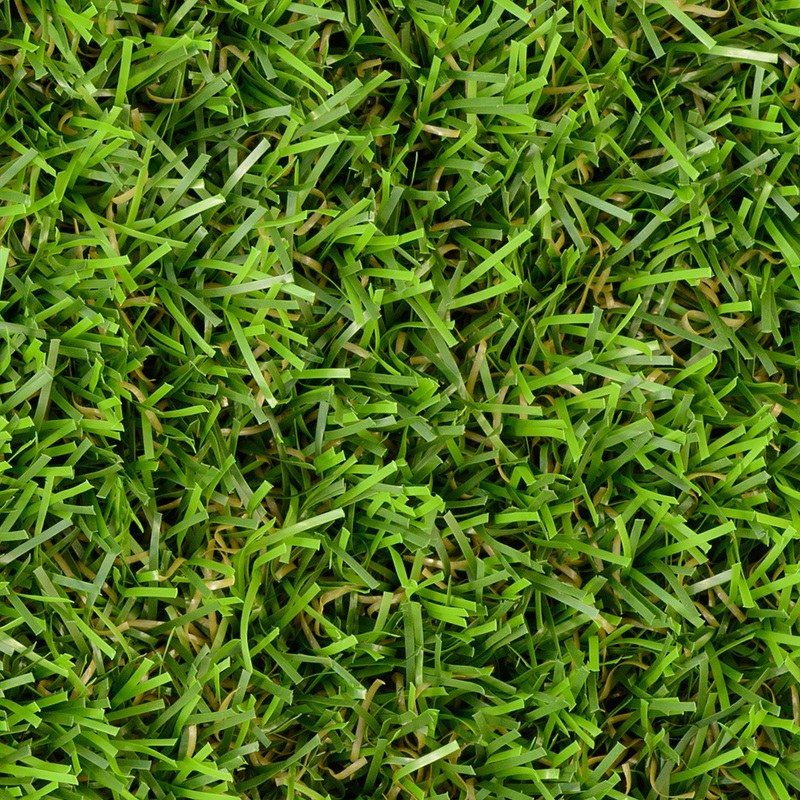 Bovenaanzicht van kunstgras met meerdere groentinten